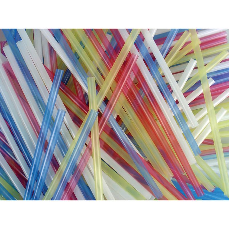 Straws Assorted Colours, 250 Pieces