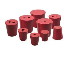 Rubber Stoppers, Bottom Dia. 15mm, Top Dia. 18mm, solid, pk/10