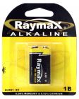 9V Raymax Alkaline Battery 1 Pack