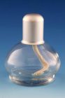 Alcohol burner glass, 125ml, plastic cap