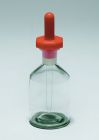 Dropping bottle, clear glass, 125ml, polystopper