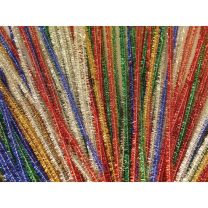 Stems 30cm x 6mm Tinsel Assorted 150 Per Bag