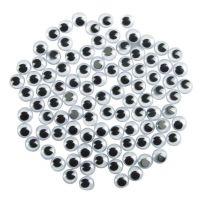 Moving Eyes, Round, 7mm, 100 Pieces