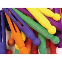 Dolly Pegs Multi Coloured 10cm Length 24 Per Pack