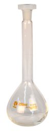 Volumetric flask, glass 250ml, polystopper.