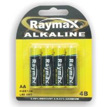 4 Pack AA Batteries Raymax