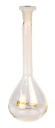 Volumetric flask, glass 500ml, polystopper.