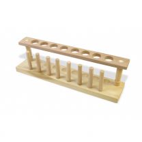 Support en bois pour tubes à essai Wooden test tube rack with 10 holes tube à essai 
