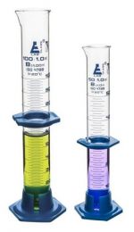 Cylinder, measuring, glass 10ml, plastic base
