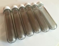 Test tube, plastic with cap, 160 x 30mm, pkt/12