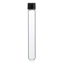 Test Tube, Glass, Plastic Screw Cap, 18x180mm, pkt/5