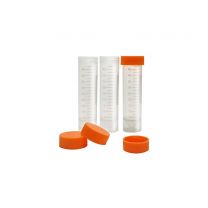 Test Tubes, Plastic, Screw Cap, 50ml - 10 Pack