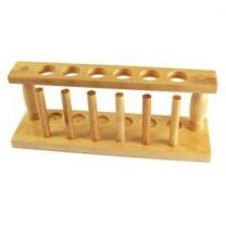 6 Hole Wooden Test Tube Rack - 27mm