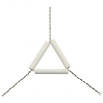 Pipeclay triangles,  50mm side.