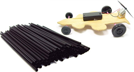 Straws, Black Plastic, 1000 Pack